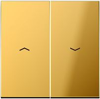 Лицевая панель Jung LS990 metal для 2-кл. выключателя жалюзи золото картинка